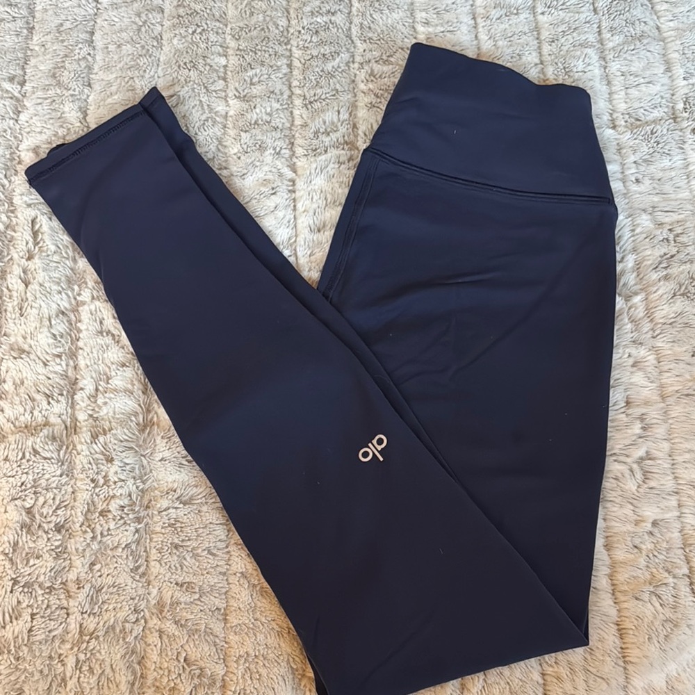 Alo Yoga Black High-Waist Leggings Blue S
